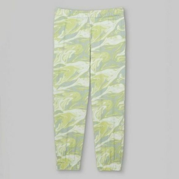 2X Medium Wild Fable Green Swirl High Rise Jogger Lounge Sweatpants - Picture 2 of 6